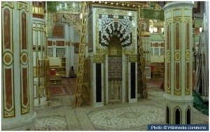 interior of mosque of the Prophet