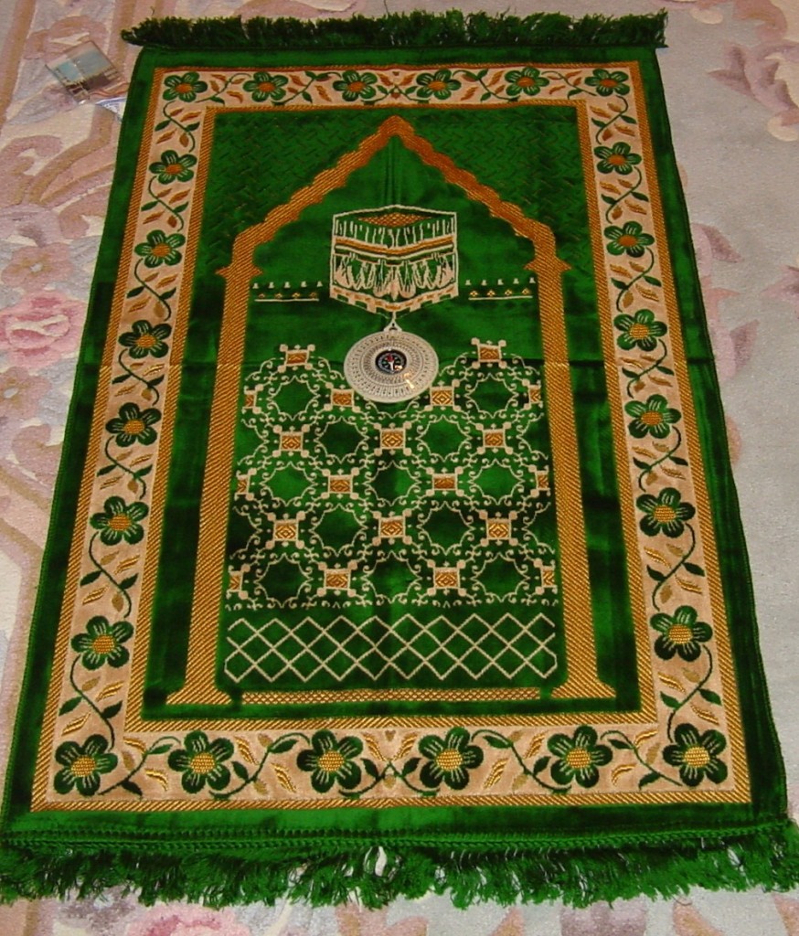 green prayer rug