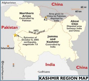 map of kashmir