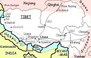 tibet and surrounding countries